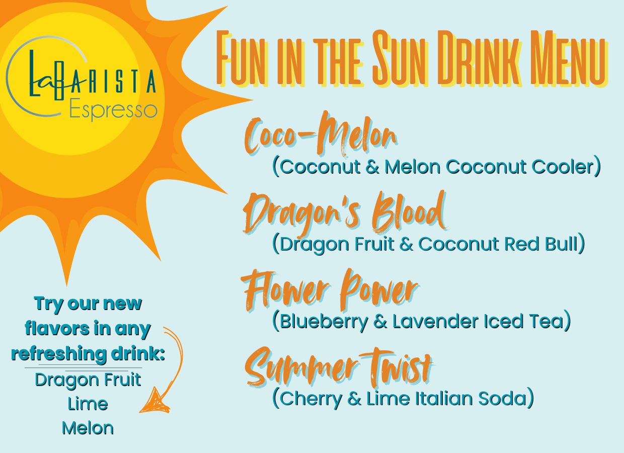 Fun in the Sun Specialty Menu
